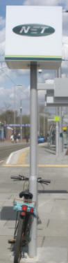A NET logo sign at Clifton Centre stop