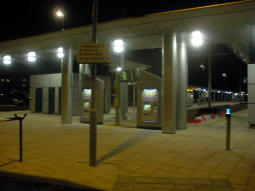 The end of the line at night
