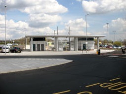 Looking towards the stop
