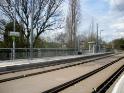 The platform for trams to the city centre from by the other platform