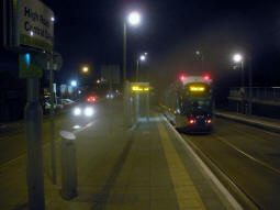 Looking along the platform for trams to Toton Lane
