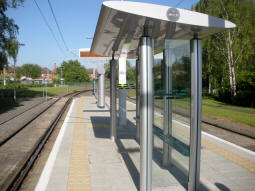 Looking along the platform for trams to Station Street on the Phoenix Park branch