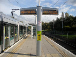 New Passenger Information Displays on the Hucknall branch platforms which were out of order