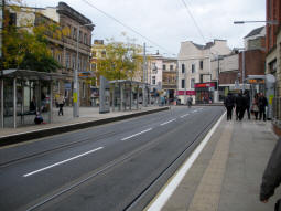 View of the platforms from the platform for trams to Station Street