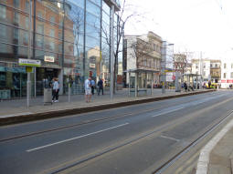 The platform for trams to Hucknall or Phoenix Park from by the other platform