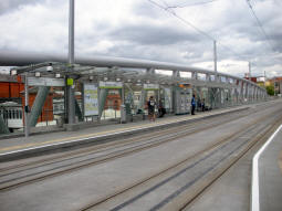 The platform for trams to Hucknall or Phoenix Park from by the other platform