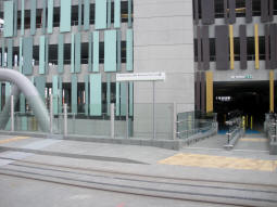 Connection to the car park from by the entrance to the railway station