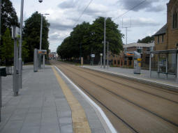 The platforms from by the platform for trams to the city centre